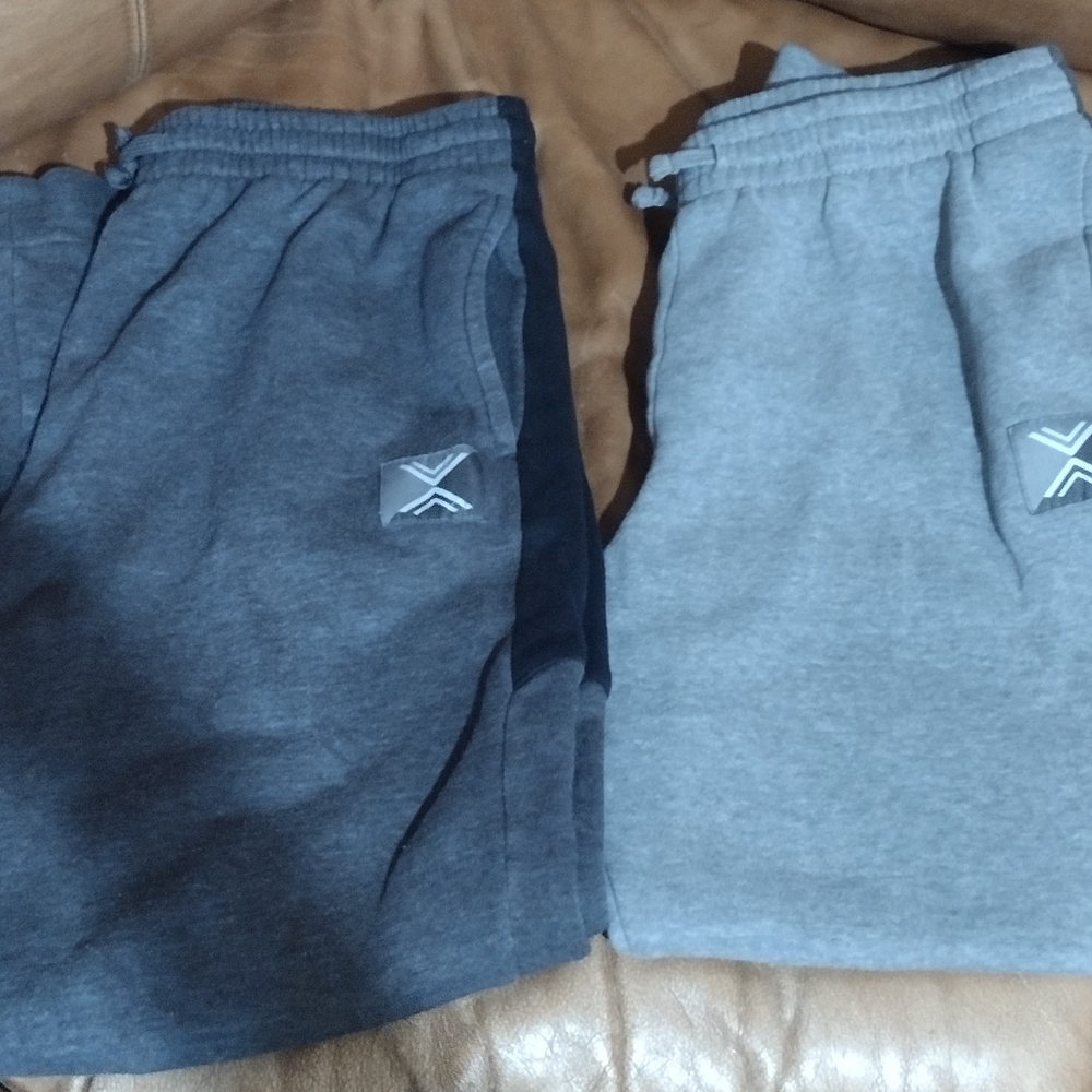 Gray and Dark Gray Jogger Pants